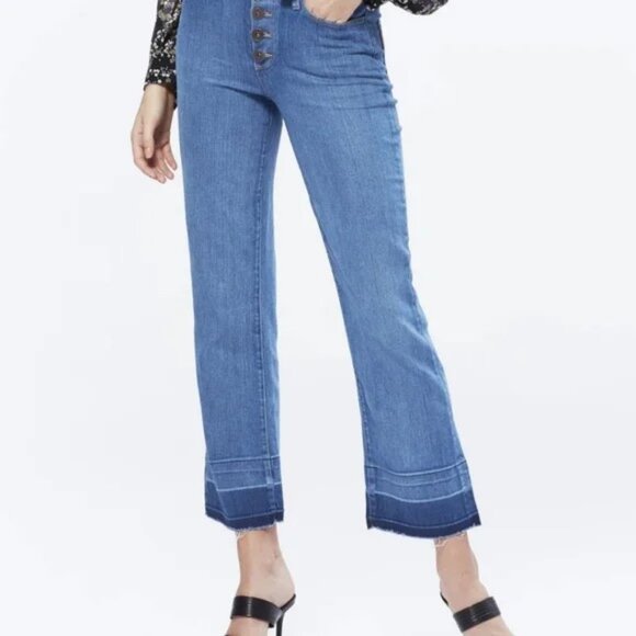 PAIGE Women's High Rise Blue Jeans - Picture 4 of 15